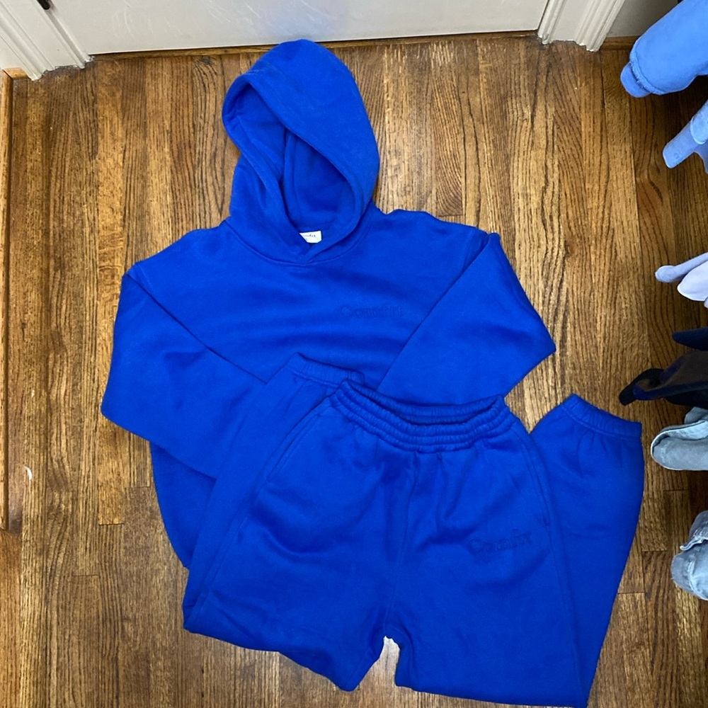 COMFRT royal blue kids Large sweat set